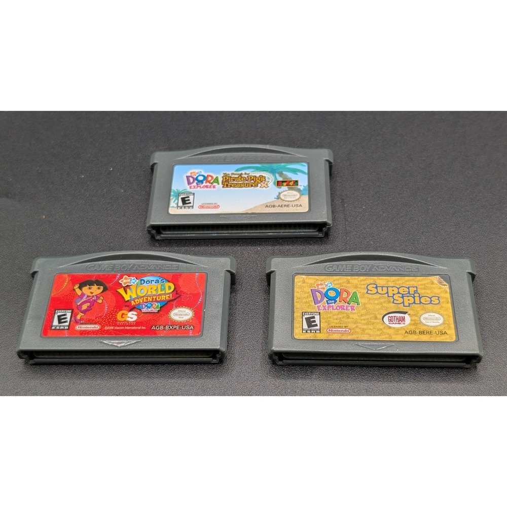 Nintendo GameBoy Advance Game Lot Of 3 (Dora The Explorer Game Series Bundle)